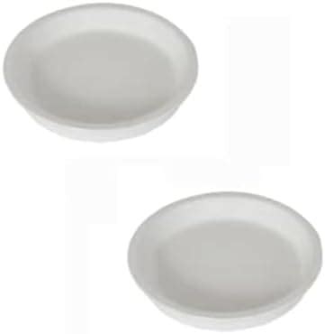 Lasaki Round White Ceramic Bottom Tray/Plate for Planter (3.5-inch, Set ...