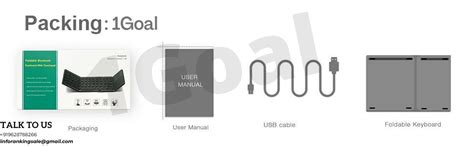 Amazon.in: Buy 1Goal Foldable Bluetooth Keyboard, Pocket Size Portable ...