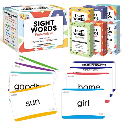 Springflower 600 Sight Words Flash Cards Dolch And Fry High ...