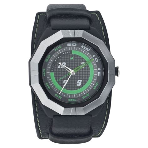 Buy Online Fastrack Quartz Analog Grey Dial Leather Strap Watch for ...