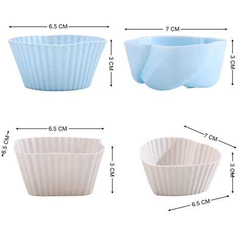 Buy Bakers Pride Hibiscus Set of 12 Silicone Cup Cake Moulds from Home ...