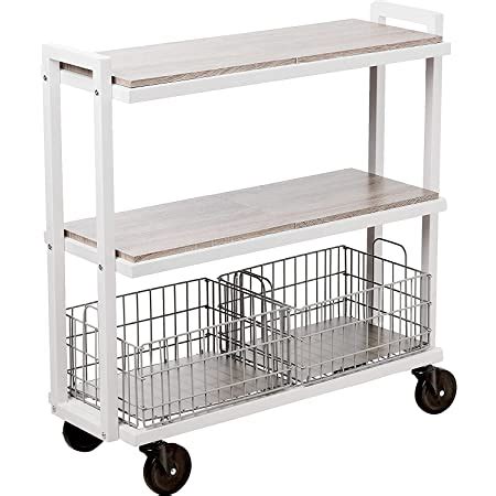 INDIAN DECOR . 48550-3-Tier Modern Style Trolley Cart, with Lockable ...