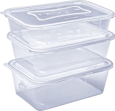 Amazon.com: Clear Plastic Microwave Containers With Lids,50pcs Clear ...