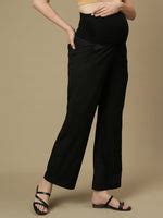 Buy Black Maternity Wide-leg Formal Trousers