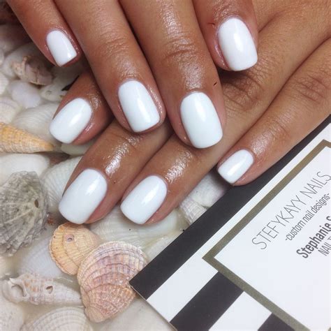 Gel manicure OPI in alpine snow by @stefykayynails Nails Yellow, White ...