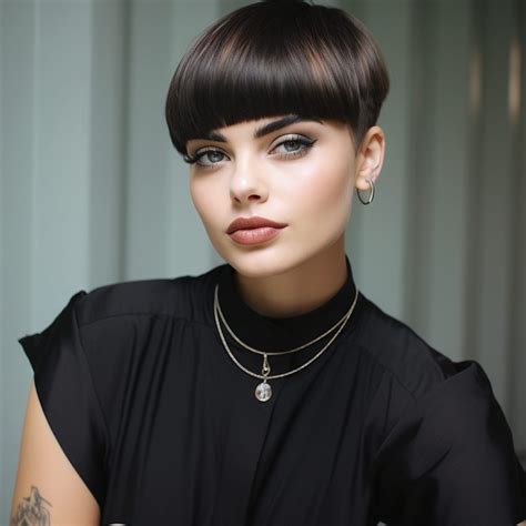 50 classic and Retro Bowl Cut Women For 2024 | Bowl cut, Bowl haircut ...