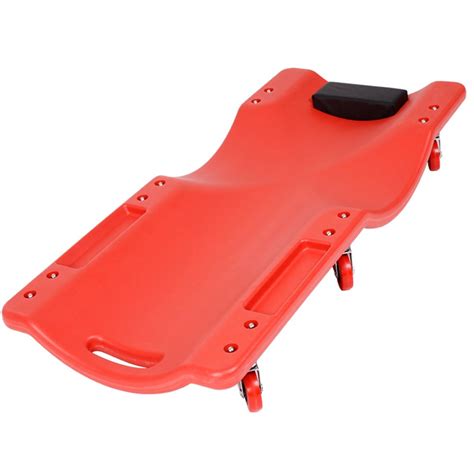 Buy TIMBERTECH Mechanic's Car Creeper 6 Wheels Crawler Board (Red ...
