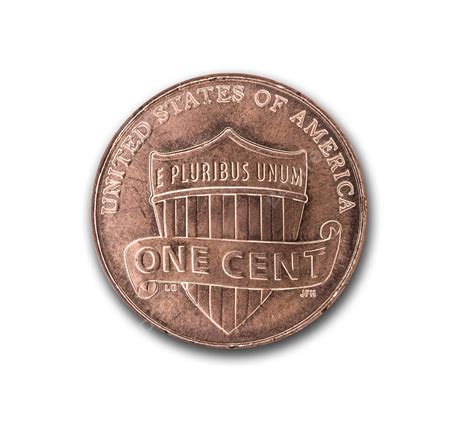 Us Copper Penny On White Background American Coin Clipping Photo And ...