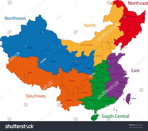 Map Of China Regions - DIAAAART