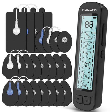 24 Modes EMS TENS Unit, Muscle Stimulator with 12x2 Electrode Pads ...