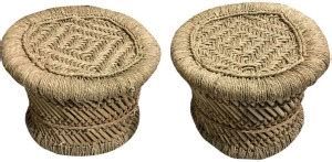 Craferia Export Natural Bamboo Cane Mudda stools /Mudha Set of 2 Rack ...