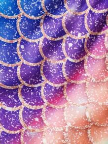 SHEIN Young Girl's Fun & Cute Mermaid Mesh Top With Ruffle Edge Detail ...