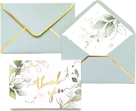 Buy Winoo Design Heavy Duty Green Thank You Cards with Envelopes ...
