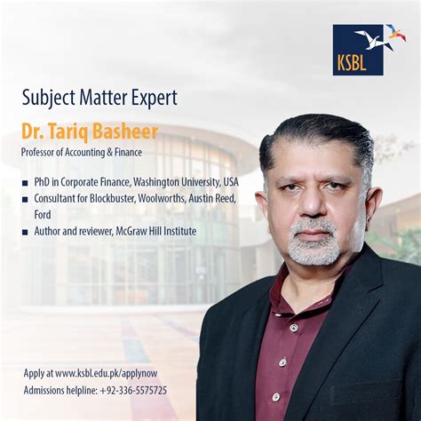 KSBL on LinkedIn: Meet Our Subject Matter Expert: Dr. Tariq Basheer ...