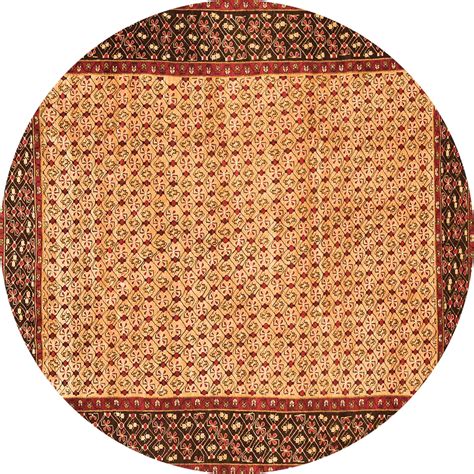 Ahgly Company Indoor Round Persian Orange Traditional Area Rugs, 8 ...