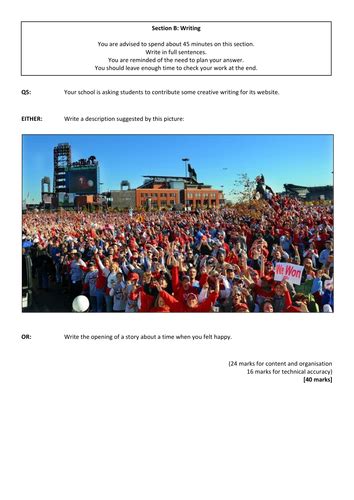 Image result for English Language Paper 1 Question 5 Examples