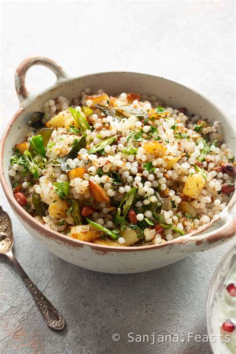 Classic Sabudana Khichdi - Indian Vegetarian - Sanjana.Feasts