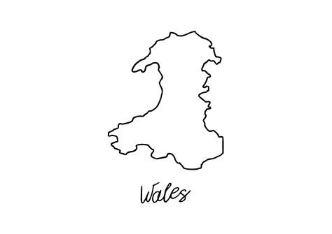 Wales Country Outline Graphic by Filucry · Creative Fabrica