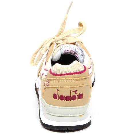 G1108 sneaker donna DIADORA N-92 light brown/fuxia fabric shoes woman
