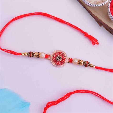 Send Red Designer Rakhi Online | Rakhibazaar.com