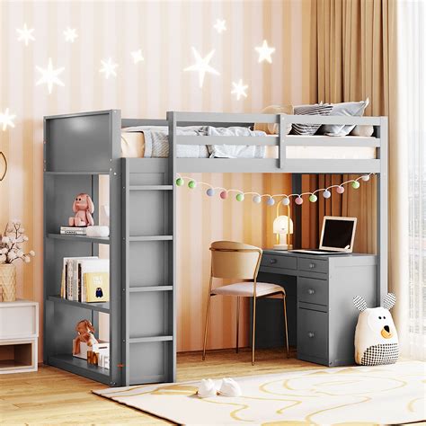 Twin xl loft bed with desk online