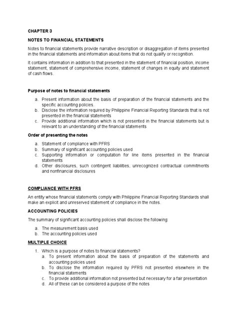 Image result for Financial Statement Notes Examples