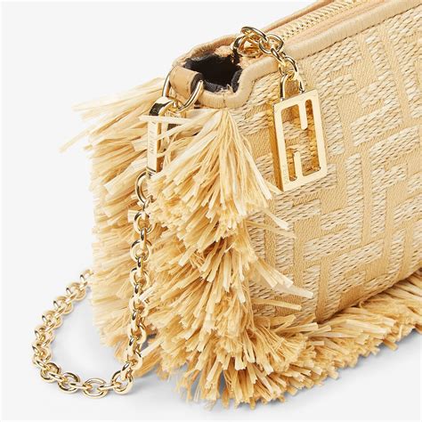 バゲット スリム クラッチ ファブリック ベージュ | Fendi