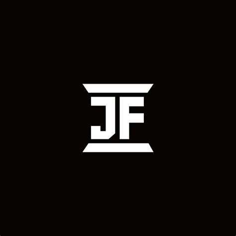 diseño del logotipo de la letra jf. jf logo con forma cuadrada en ...