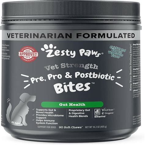 Zesty Paws Vet Strength Pre, Pro & Postbiotics Bites Rotisserie Chicke