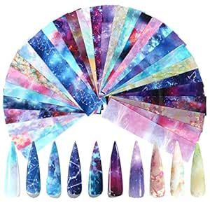 Buy Starry Sky Nail Foil Transfer Stickers 30 Sheets Foil Nail Art ...