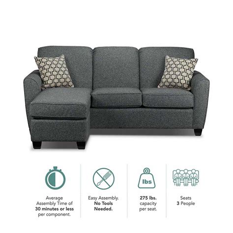 Holden 3 Seater L Shape Sofa With Ottoman For Living Room – Torque India