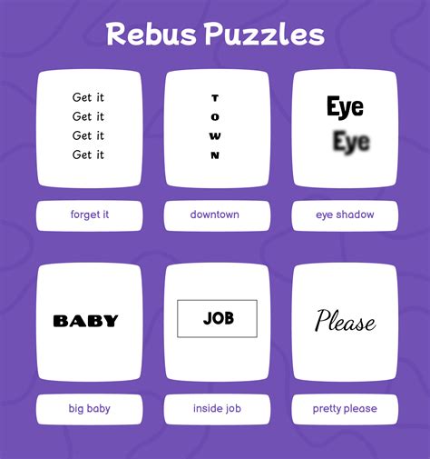 Printable Rebus Puzzles