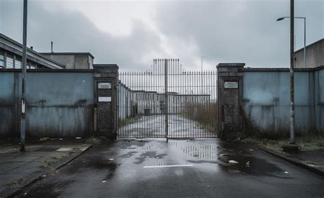 There is a gate that is open to a street generative ai | Premium AI ...