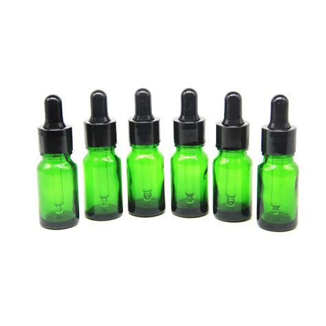 Buy One Trillion,10ml Green Boston Glass Bottles with Clear Glass Eye ...