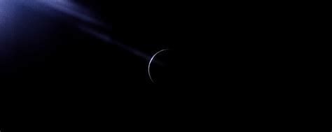 Download wallpaper 2560x1024 moon, eclipse, light, rays, space, dark ...