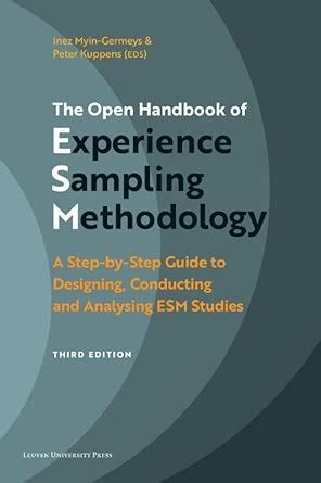 Buy The Open Handbook of Experience Sampling Methodology - Third ...