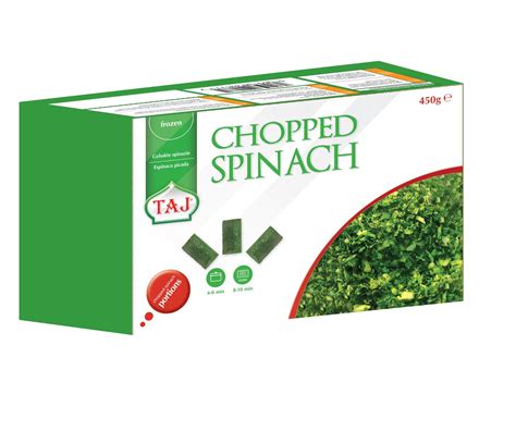 TAJ Chopped Spinach - Consort Frozen Foods