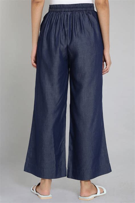 Buy Blue Straight Palazzo Online for Woman | Shop for Aurelia