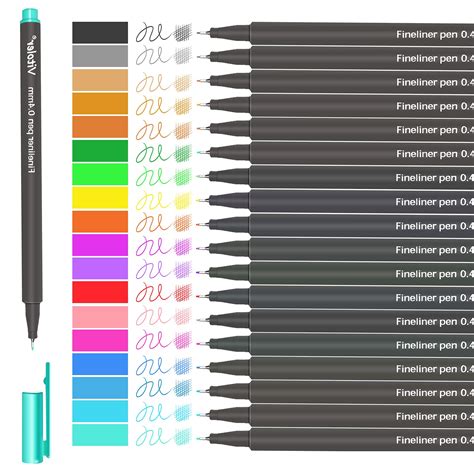 Buy VITOLER Fineliner Colored Pens, Fine Point Marker Assorted Color ...