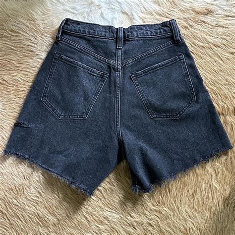 NWT Abercrombie high rise dad short. Black, 25 0 - Depop