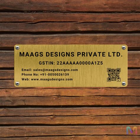Name Plates with QR Code – Maags Designs