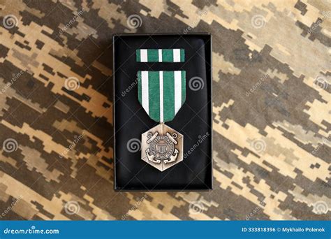 Army Commendation Medal On Chocolate Chip Uniform Stock Photography ...