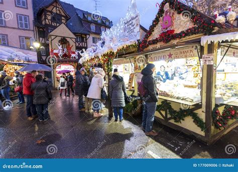 People Enjoying Their Time on Christmas Market in Colmar, France ...