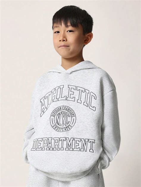 SUMWON Tween Boys Comfy Regular Fit Overhead With Embroidery Pattern ...