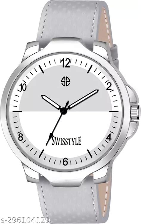 Buy SWISSTYLE Analog DIAL Strap Watch for Men (Silver) at Amazon.in