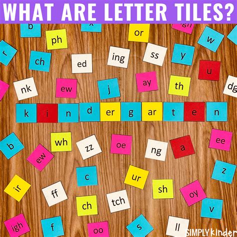 Letter Tile Activities for Kindergarten - Simply Kinder
