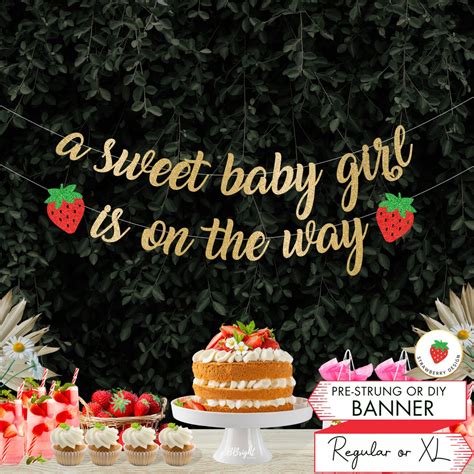 A Sweet Baby Girl is on the Way Banner Baby Shower Banner Custom Sign ...