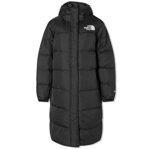 The North Face Women's Nuptse Long Puffer Parka Jacket in Black The ...