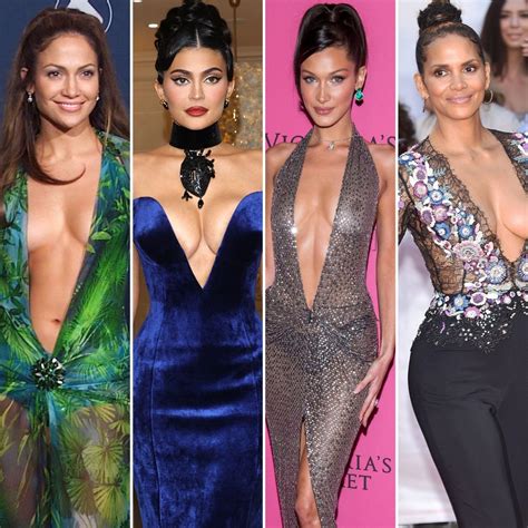 Celebrities’ Lowest Plunging V-Neck Outfits: Photos of the Sexiest Cleavage-Baring Dresses, Tops ...