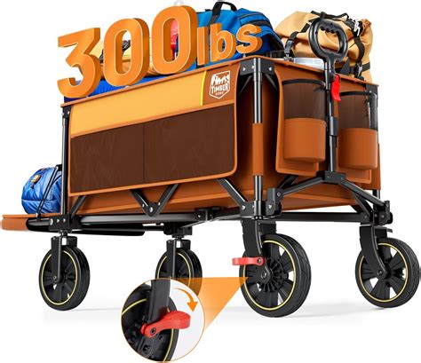 Amazon.com : Timber Ridge 49" Extra Long Collapsible Folding Wagon with ...